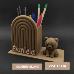 Personalizovani držač za olovke sa medvedićem